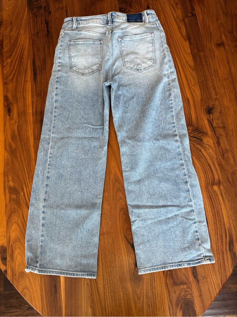 Women's Light Blue Barrel Leg Jeans - Picture 2 of 4